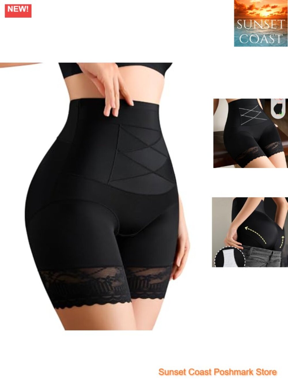 Tummy Control Shapewear Shorts High Waisted Body Shaper Compression Pant
